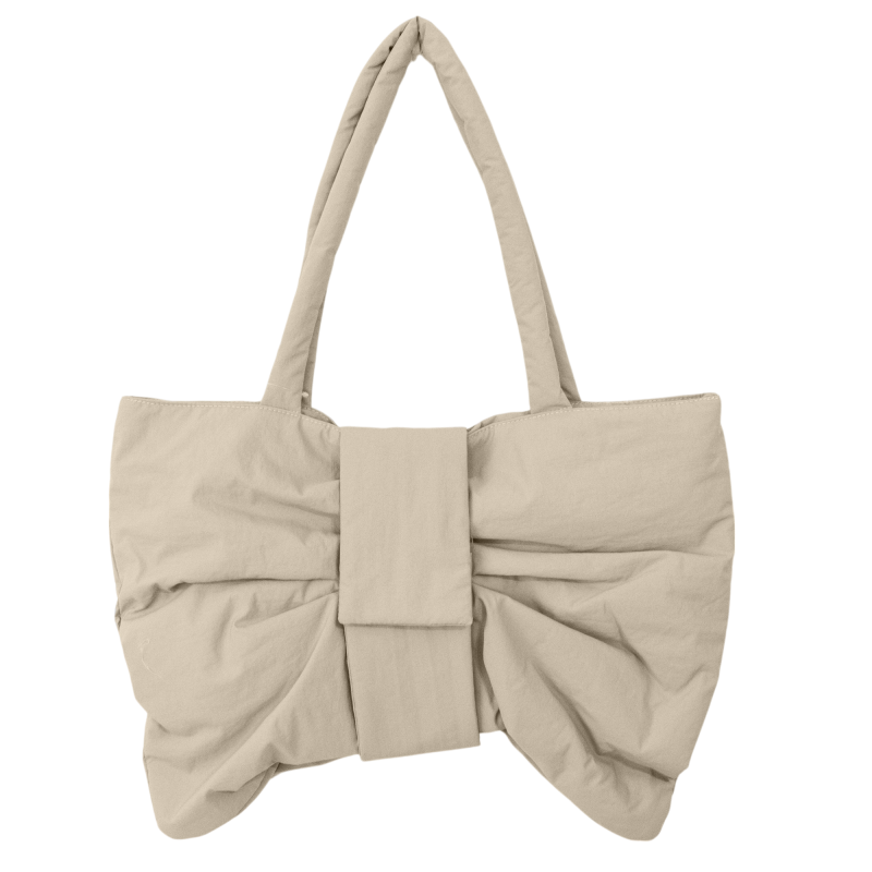 ナイロン 中綿 リボントート BEIGE