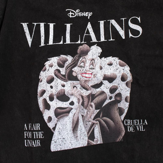Disney ディズニー ヴィランズ マガジン ロンT クルエラ BLACK