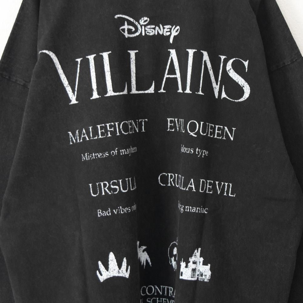 Disney ディズニー ヴィランズ ツアーデザイン ロンT BLACK