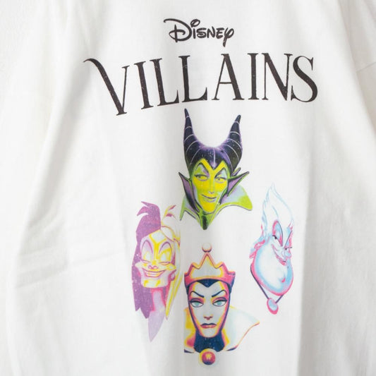 Disney ディズニー ヴィランズ ツアーデザイン ロンT WHITE