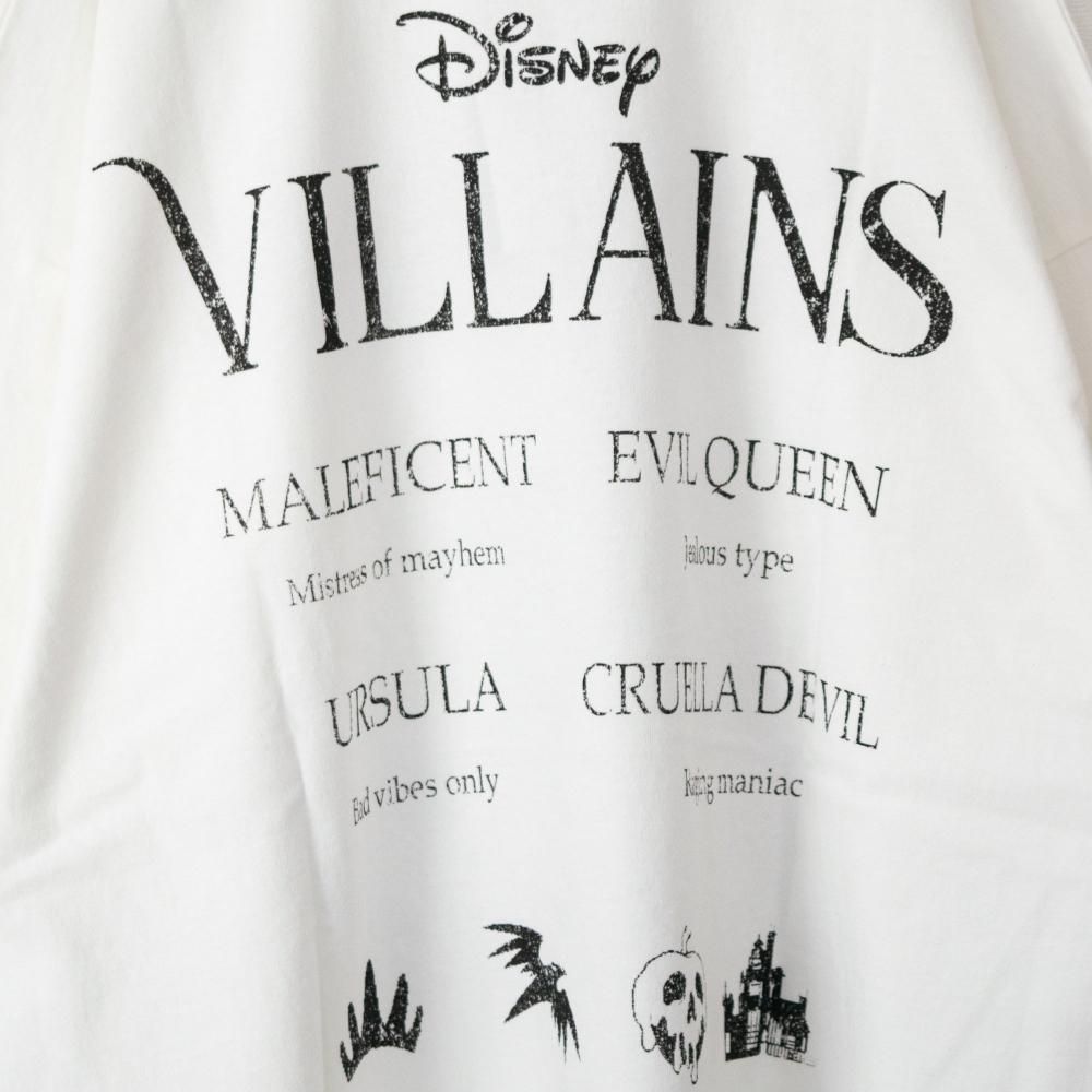 Disney ディズニー ヴィランズ ツアーデザイン ロンT WHITE