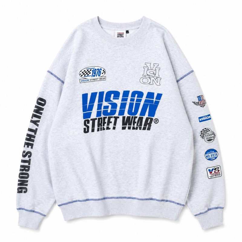 VISION STREET WEAR レーシングロゴスウェット GRAY