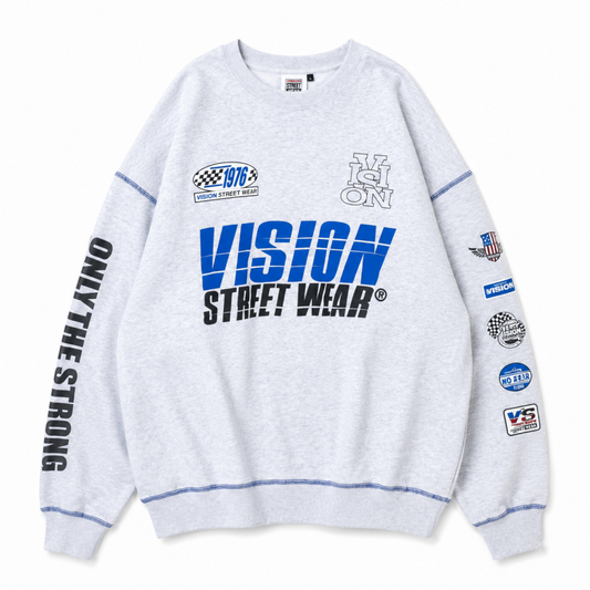 VISION STREET WEAR レーシングロゴスウェット GRAY