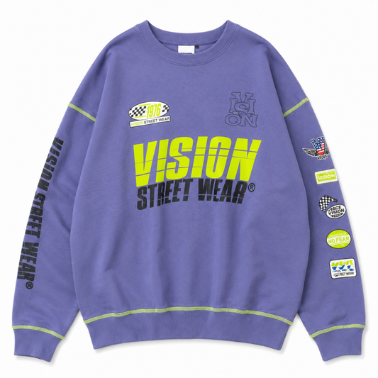 VISION STREET WEAR レーシングロゴスウェット PURPLE