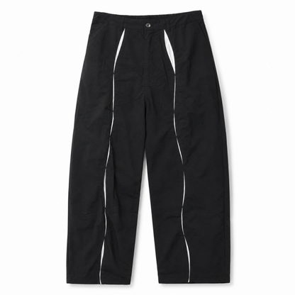 VISION STREET WEAR ナイロンウェーブ切替パンツ BLACK