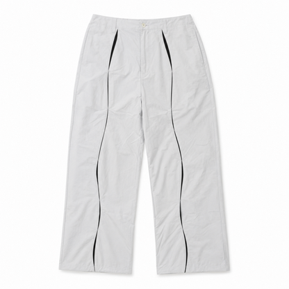 VISION STREET WEAR ナイロンウェーブ切替パンツ WHITE