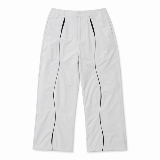 VISION STREET WEAR ナイロンウェーブ切替パンツ WHITE