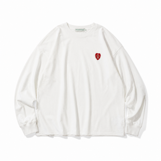 ハート CAT ロンT WHITE