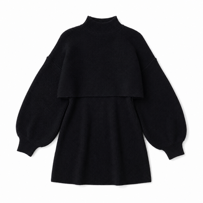 ニットセットアップ ミニワンピース BLACK