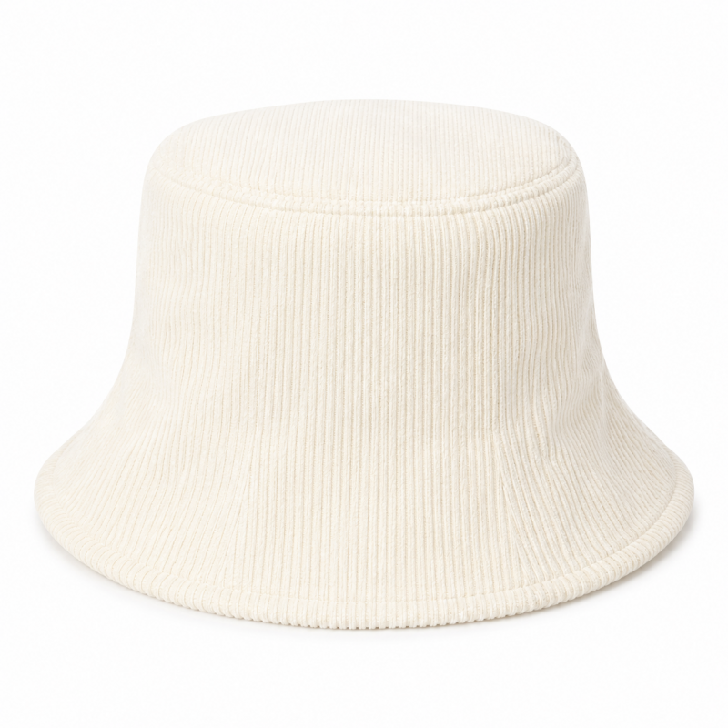milsa コーデュロイ ボア リバーシブル ベル ハット WHITE