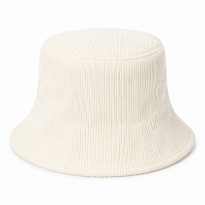 milsa コーデュロイ ボア リバーシブル ベル ハット WHITE