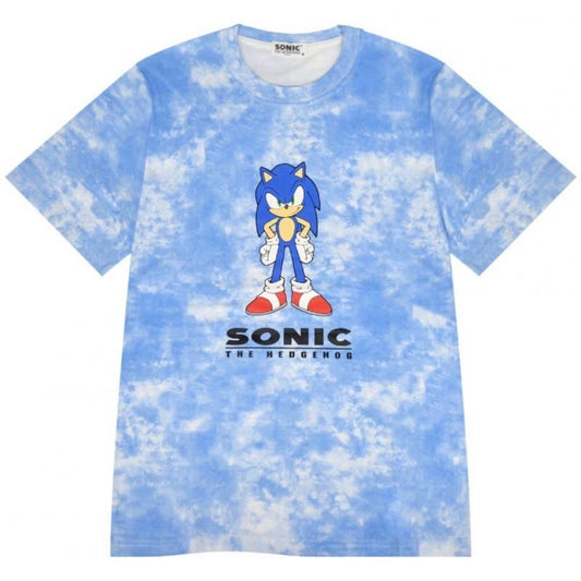 SEGA ソニック・ザ・ヘッジホッグ キャラクター Tシャツ タイダイ BLUE