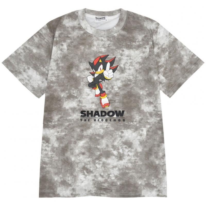 SEGA ソニック・ザ・ヘッジホッグ シャドウ Tシャツ タイダイ GRAY