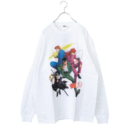 幽☆遊☆白書 集合 長袖Tシャツ ロンT PE1148 PE1149 WHITE
