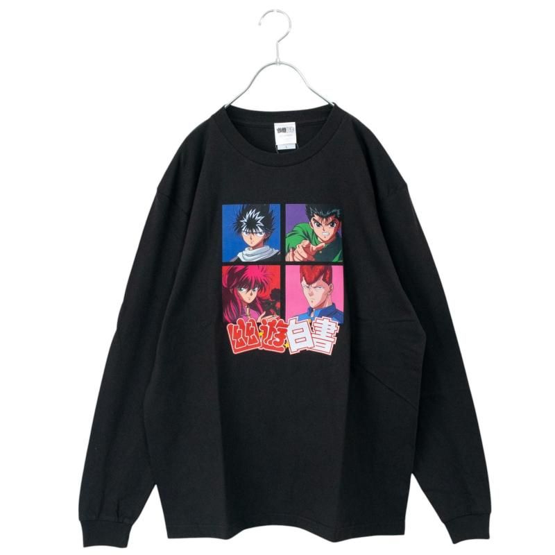 幽☆遊☆白書 集合 長袖Tシャツ ロンT PE1150 PE1151 BLACK