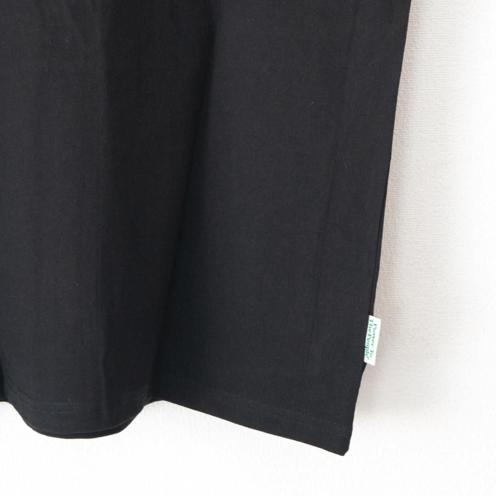 POWER TO THE PEOPLE チルネコ 刺繍 Tシャツ BLACK