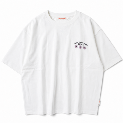 POWER TO THE PEOPLE JAPAN Series DARUMA 刺繍 半袖 Tシャツ WHITE
