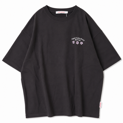POWER TO THE PEOPLE JAPAN Series DARUMA 刺繍 半袖 Tシャツ CHARCOAL