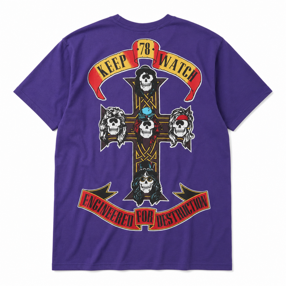 MISHKA Destruction 半袖 Tシャツ PURPLE MSK-162