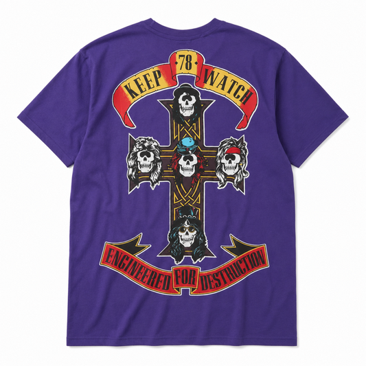 MISHKA Destruction 半袖 Tシャツ PURPLE MSK-162