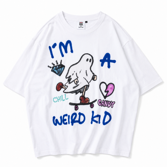 VISION STREET WEAR guernika GHOST-SKATER Tシャツ WHITE