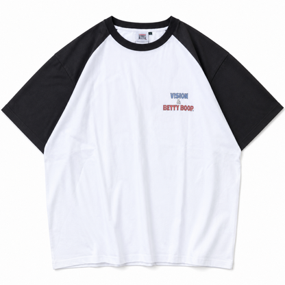 VISION STREET WEAR Betty Boop ラグランTシャツ BLACK/WHITE