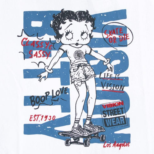 VISION STREET WEAR Betty Boop Graffiti Tシャツ WHITE/RED