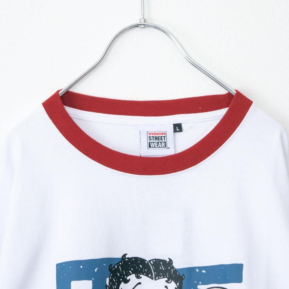 VISION STREET WEAR Betty Boop Graffiti Tシャツ WHITE/RED