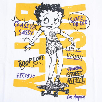 VISION STREET WEAR Betty Boop Graffiti Tシャツ WHITE