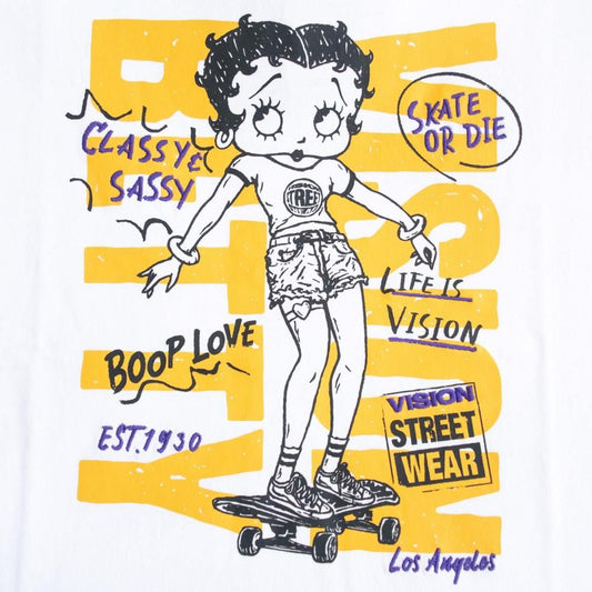 VISION STREET WEAR Betty Boop Graffiti Tシャツ WHITE