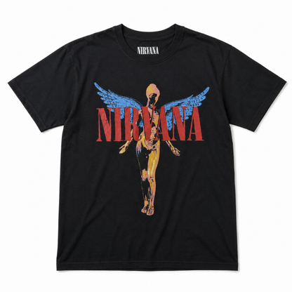 Nirvana Angelic 半袖 Tシャツ BLACK
