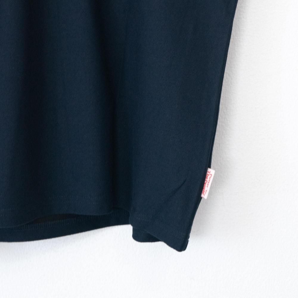 POWER TO THE PEOPLE JAPAN Series 梨地 RAMEN 刺繍 Tシャツ NAVY