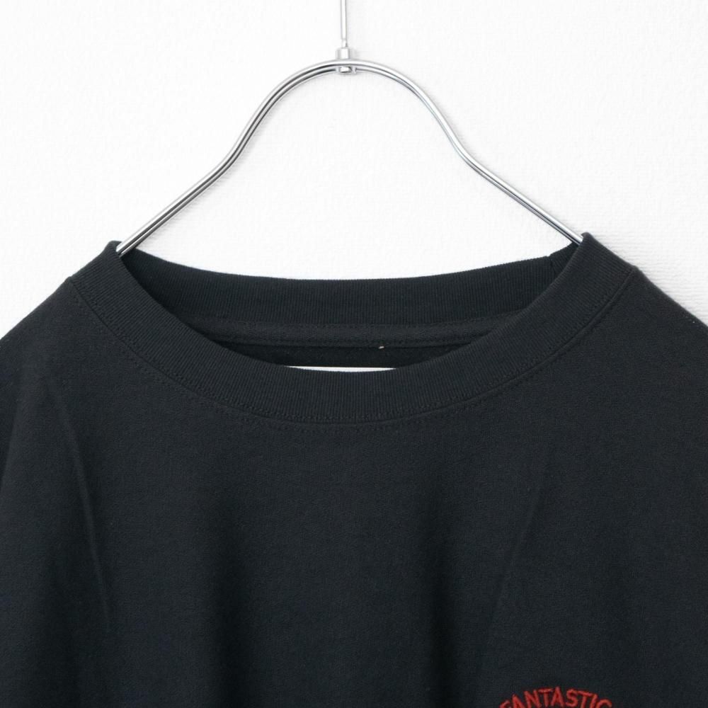 POWER TO THE PEOPLE JAPAN Series 梨地 RAMEN 刺繍 Tシャツ BLACK