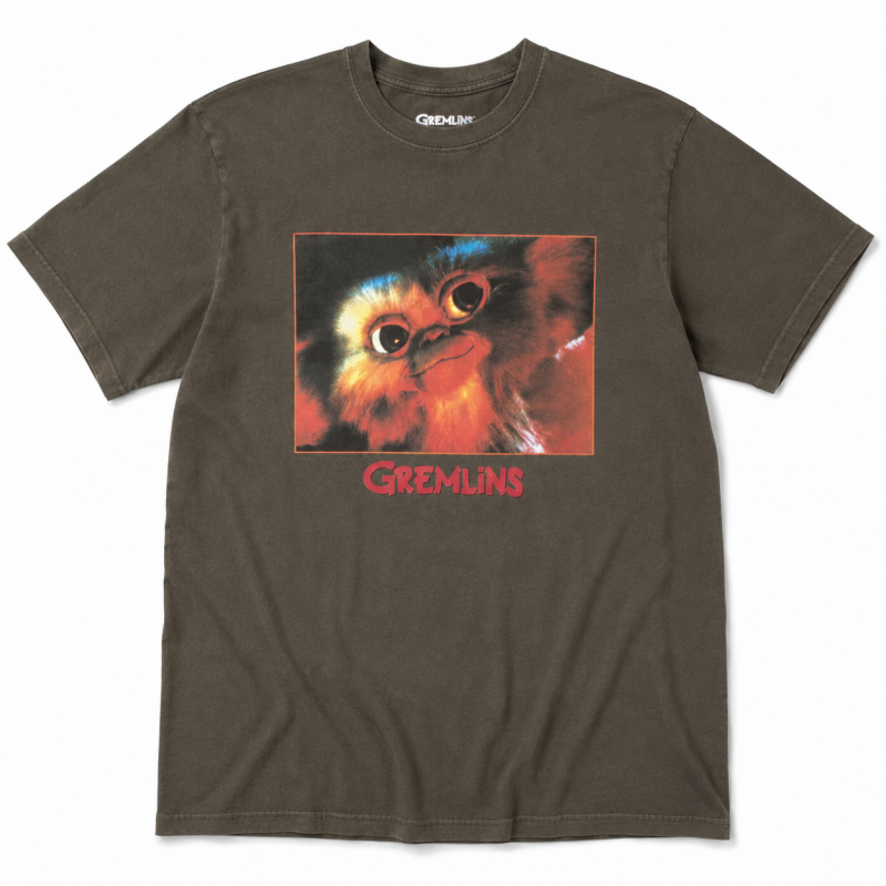 Gremlins グレムリン Stone Wash Tシャツ Gizmo Photo Green