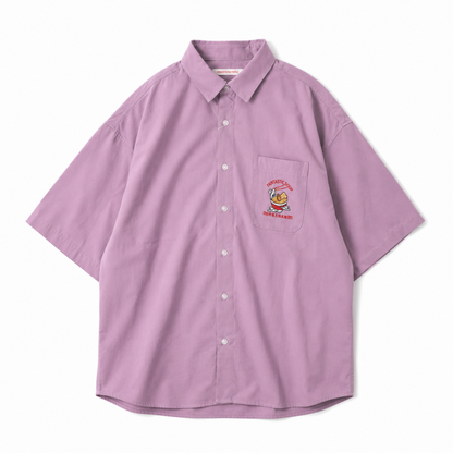 POWER TO THE PEOPLE JAPAN Series RAMEN 開襟 半袖シャツ PURPLE