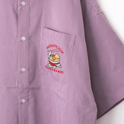 POWER TO THE PEOPLE JAPAN Series RAMEN 開襟 半袖シャツ PURPLE