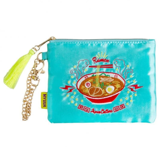 MYUUA 刺繍ポーチスカジャン ラーメンブルー