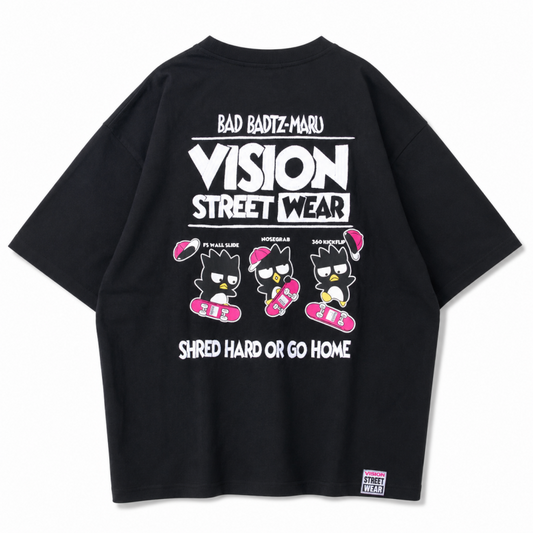 VISION STREET WEAR サンリオ Badtz-maru バッドばつ丸 Tシャツ BLACK