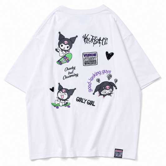 VISION STREET WEAR サンリオ Kuromi クロミ Tシャツ WHITE