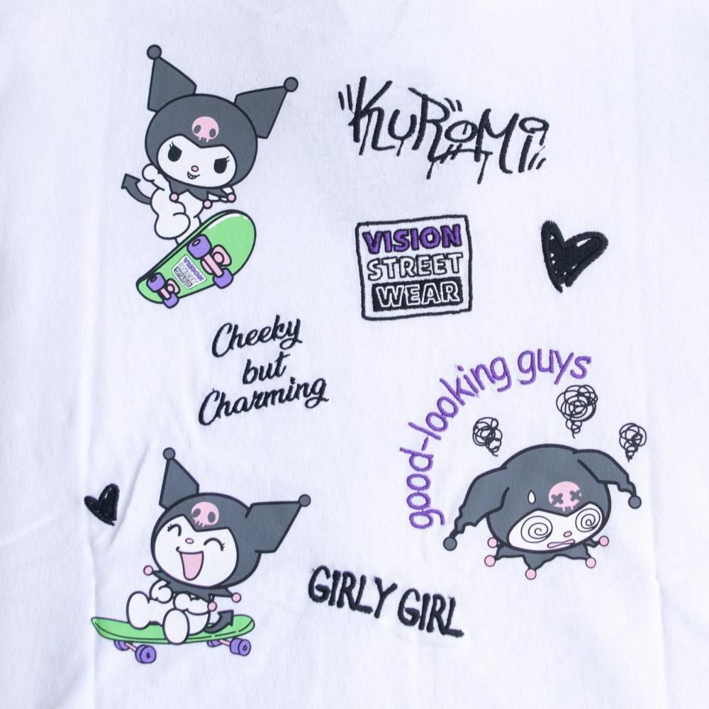 VISION STREET WEAR サンリオ Kuromi クロミ Tシャツ WHITE