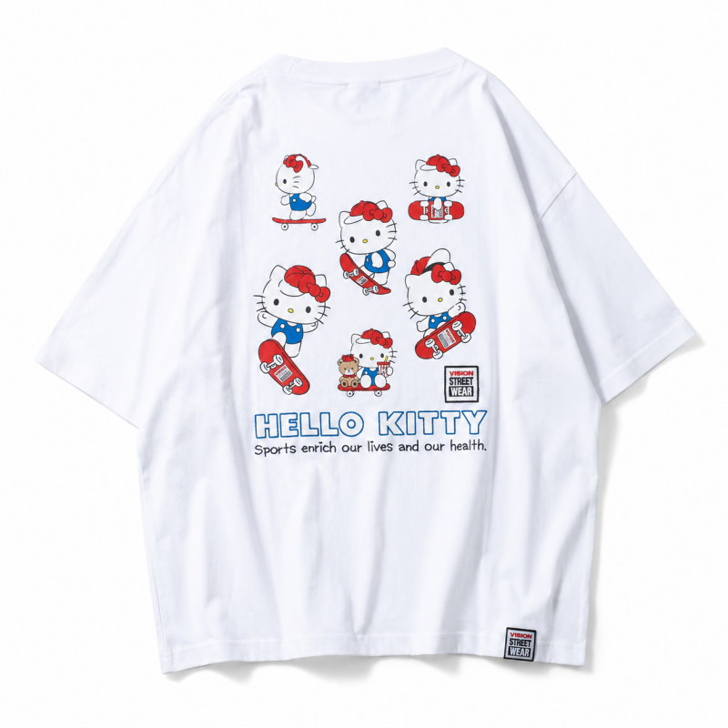 VISION STREET WEAR サンリオ HelloKitty キティ Tシャツ WHITE