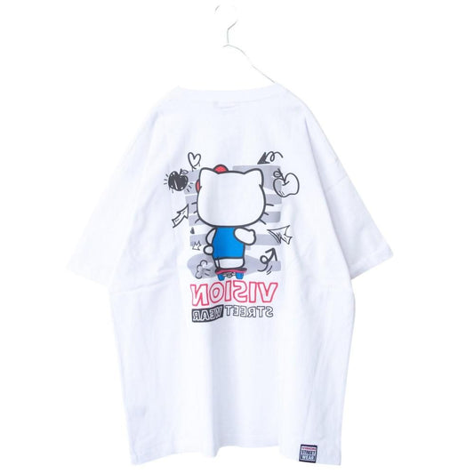 VISION STREET WEAR サンリオ HelloKitty キティ Front/Back Tシャツ WHITE