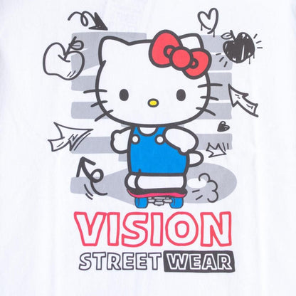 VISION STREET WEAR サンリオ HelloKitty キティ Front/Back Tシャツ WHITE