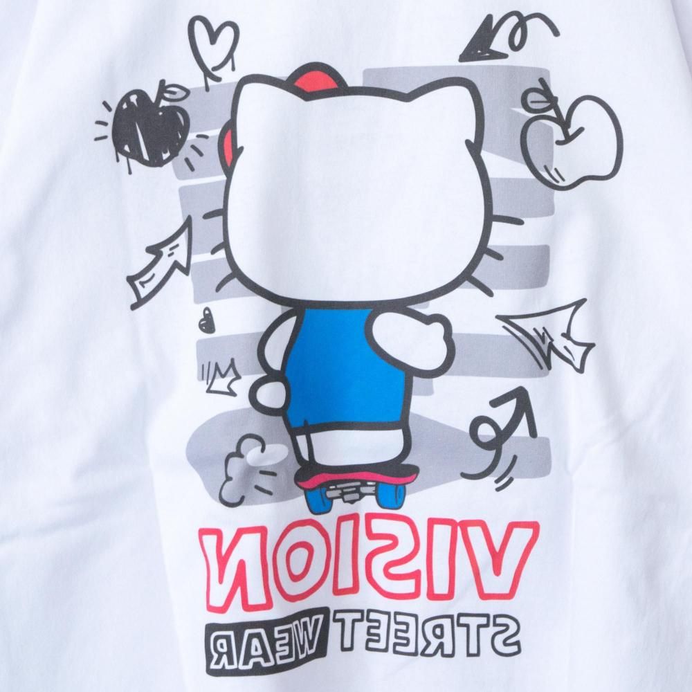 VISION STREET WEAR サンリオ HelloKitty キティ Front/Back Tシャツ WHITE