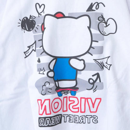 VISION STREET WEAR サンリオ HelloKitty キティ Front/Back Tシャツ WHITE