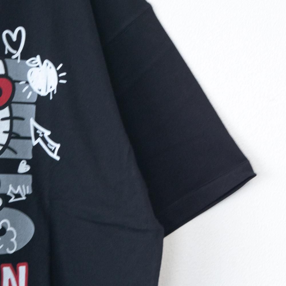 VISION STREET WEAR サンリオ HelloKitty キティ Front/Back Tシャツ BLACK