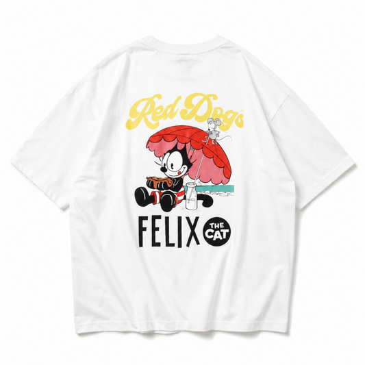 FELIX THE CAT RedDogs コラボ Tシャツ Beach WHITE