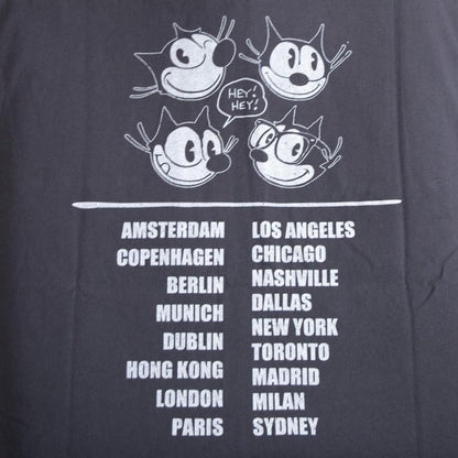FELIX THE CAT  リンガー Tシャツ CHARCOAL
