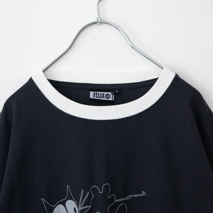 FELIX THE CAT  リンガー Tシャツ CHARCOAL