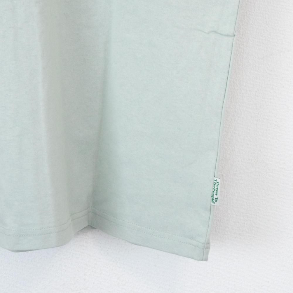 POWER TO THE PEOPLE タイガー刺繍 スカジャンTシャツ MINT BLUE